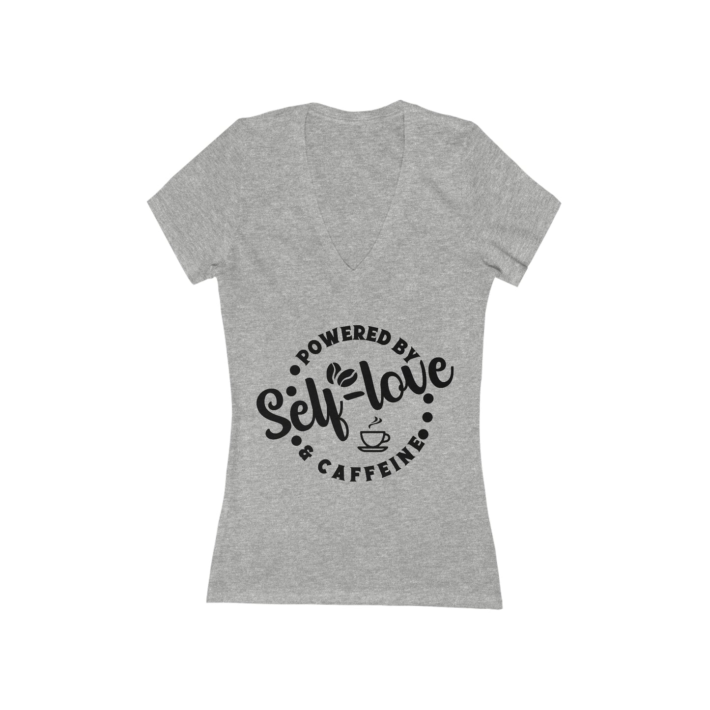 Self Love - Women's Jersey Short Sleeve Deep V-Neck Tee