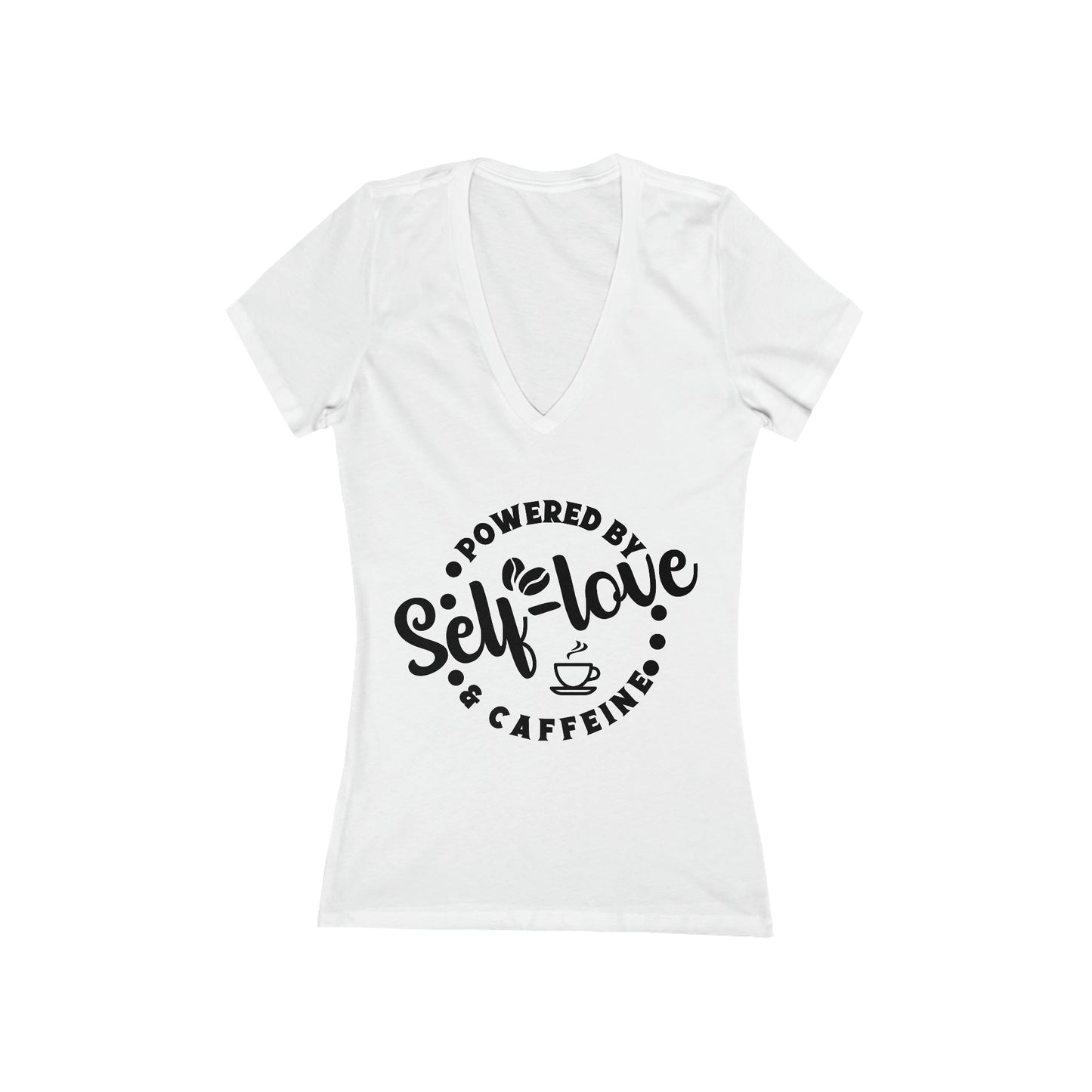 Self Love - Women's Jersey Short Sleeve Deep V-Neck Tee