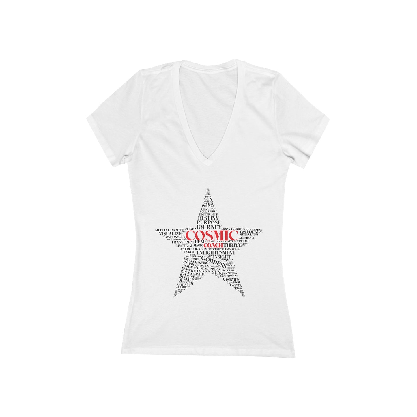 Cosmic Coach - Women's Jersey Short Sleeve Deep V-Neck Tee