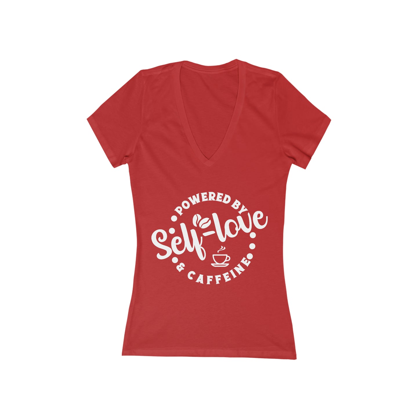 Self Love - Women's Jersey Short Sleeve Deep V-Neck Tee