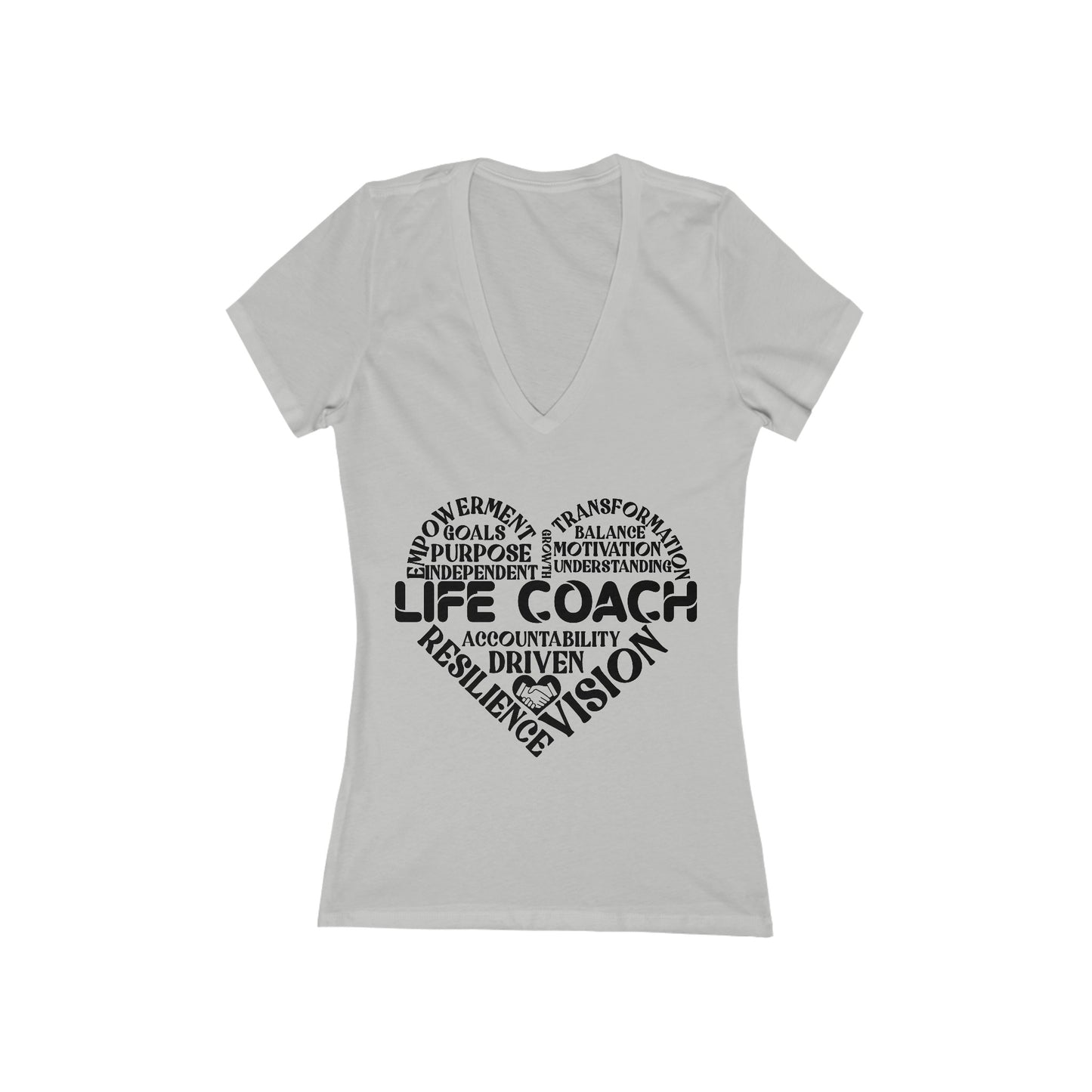 Life Coach - Women's Jersey Short Sleeve Deep V-Neck Tee