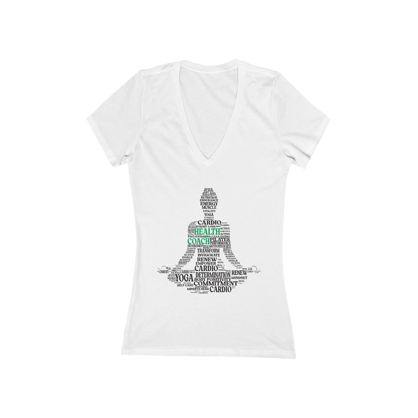 Health Coach - Women's Jersey Short Sleeve Deep V-Neck Tee
