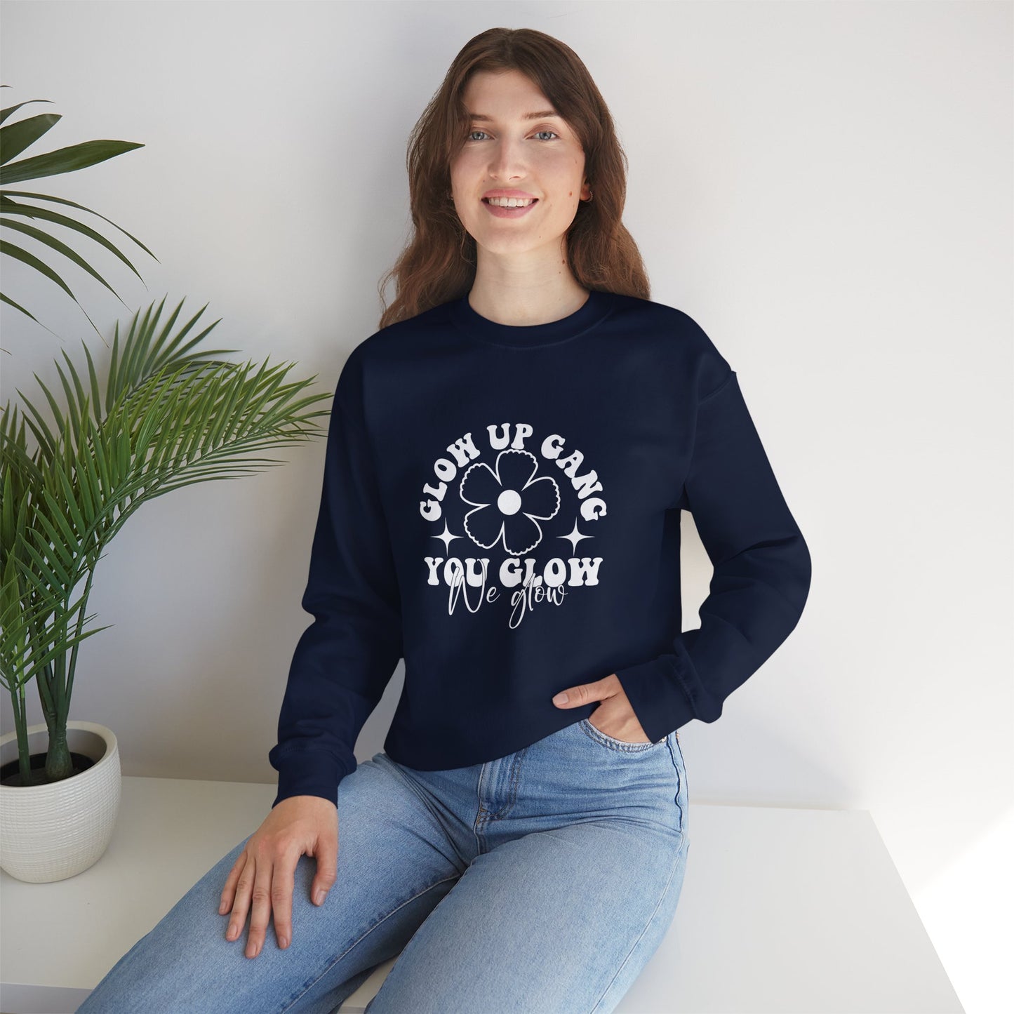 Glow Up Gang - Unisex Heavy Blend™ Crewneck Sweatshirt