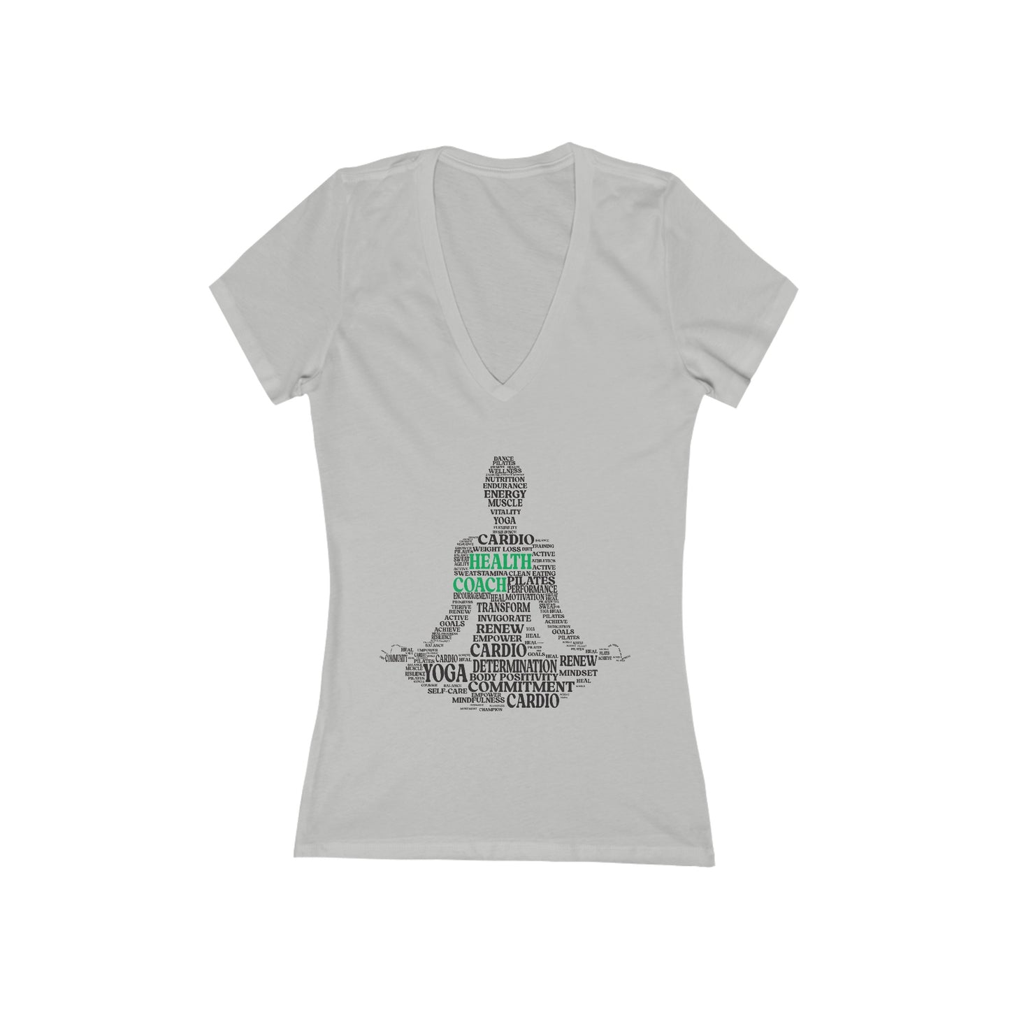 Health Coach - Women's Jersey Short Sleeve Deep V-Neck Tee