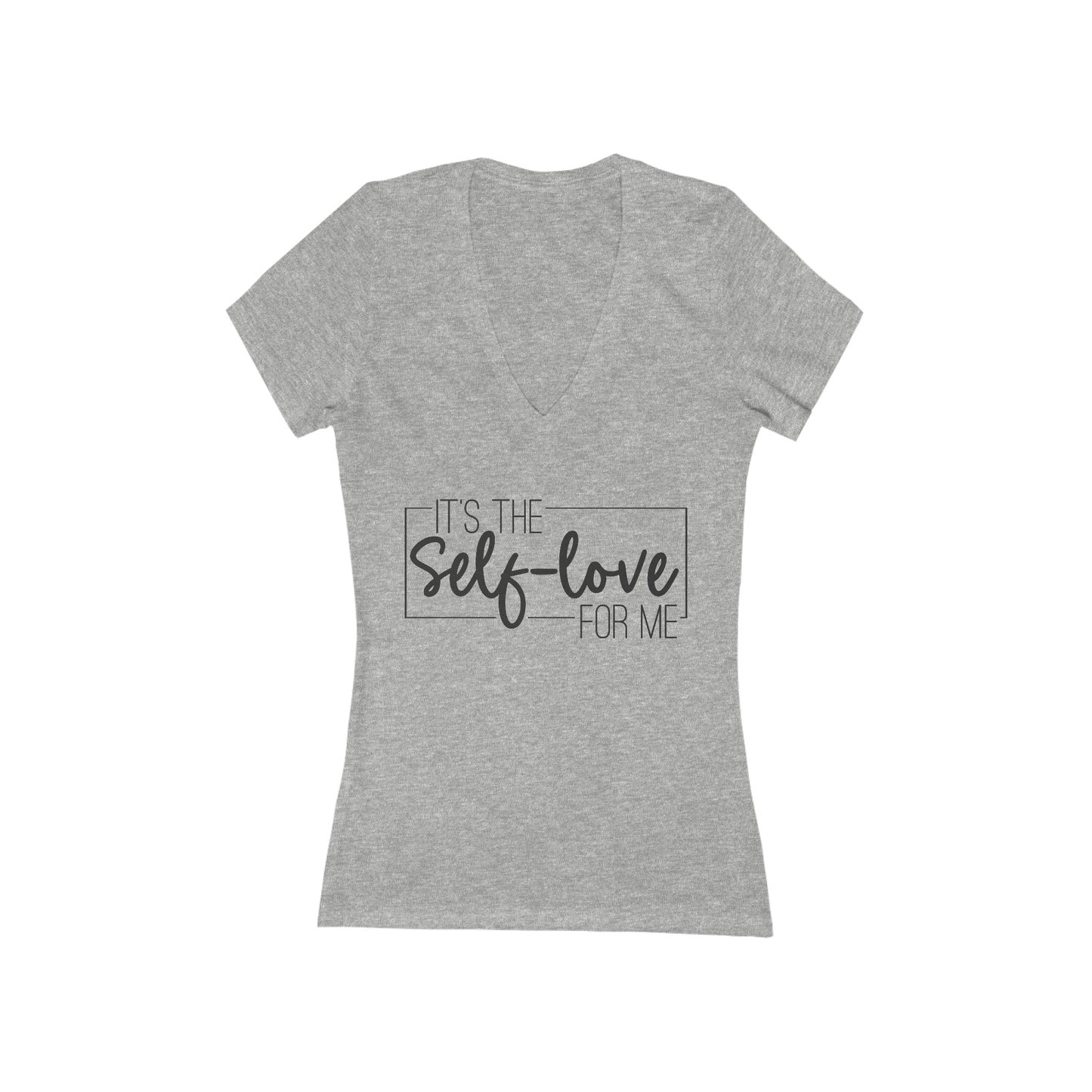 It's The Self Love for Me - Women's Jersey Short Sleeve Deep V-Neck Tee