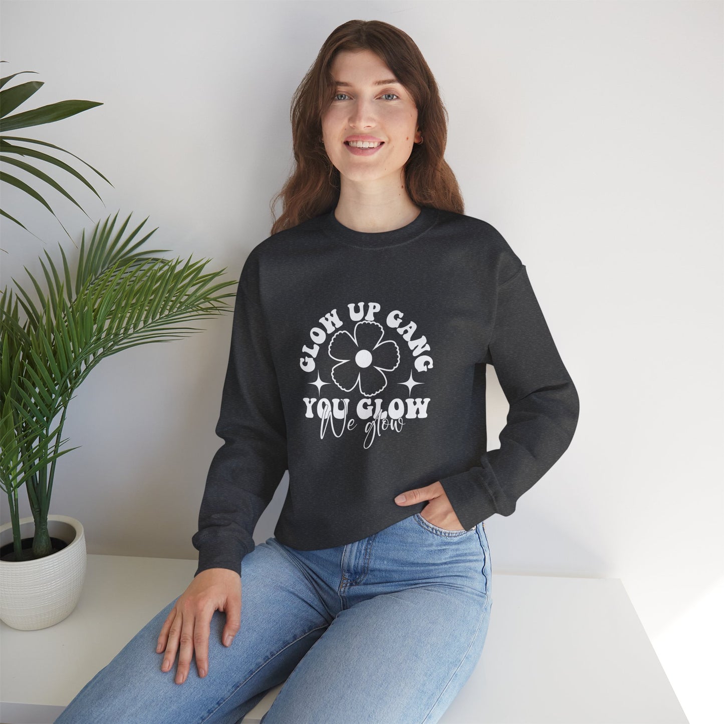 Glow Up Gang - Unisex Heavy Blend™ Crewneck Sweatshirt