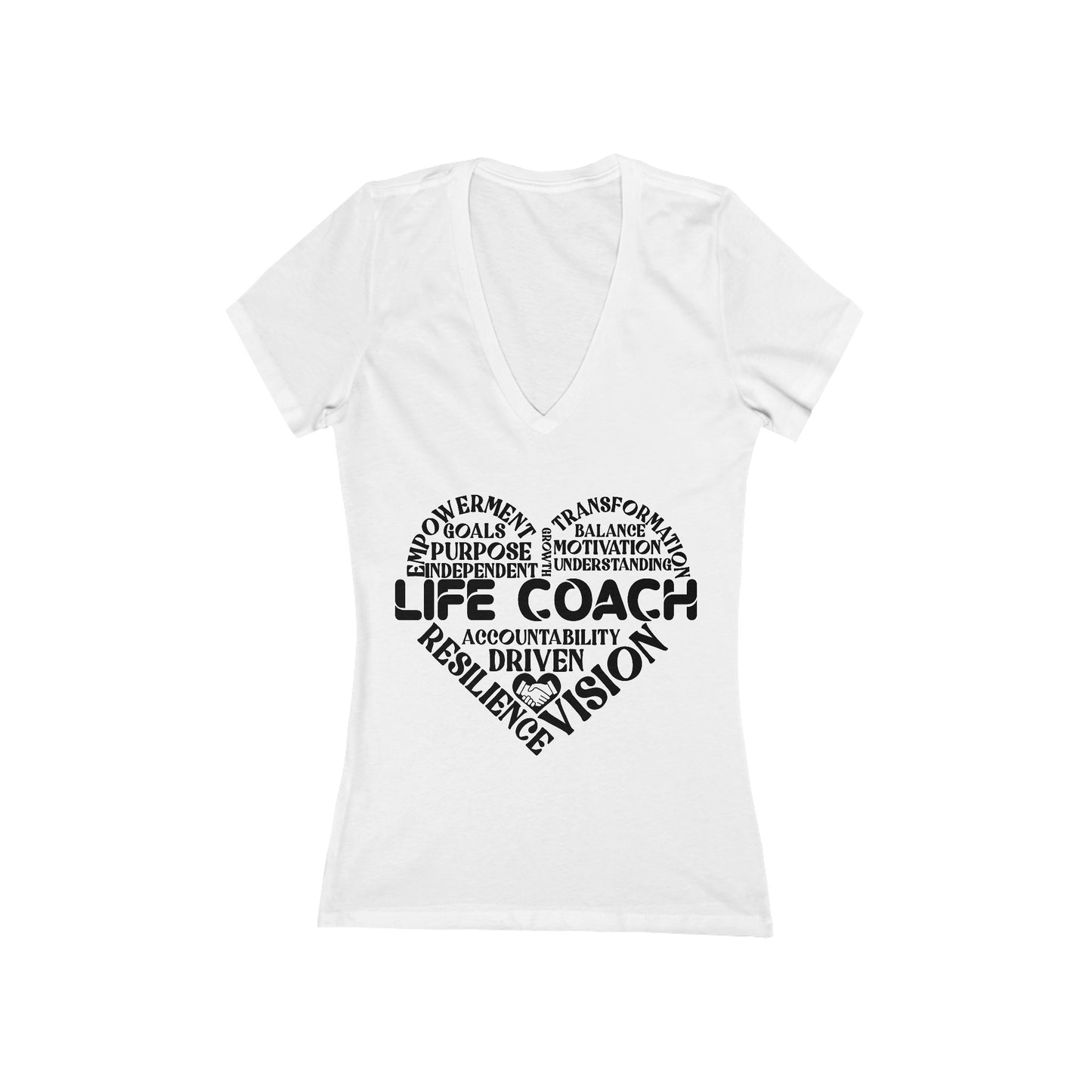 Life Coach - Women's Jersey Short Sleeve Deep V-Neck Tee