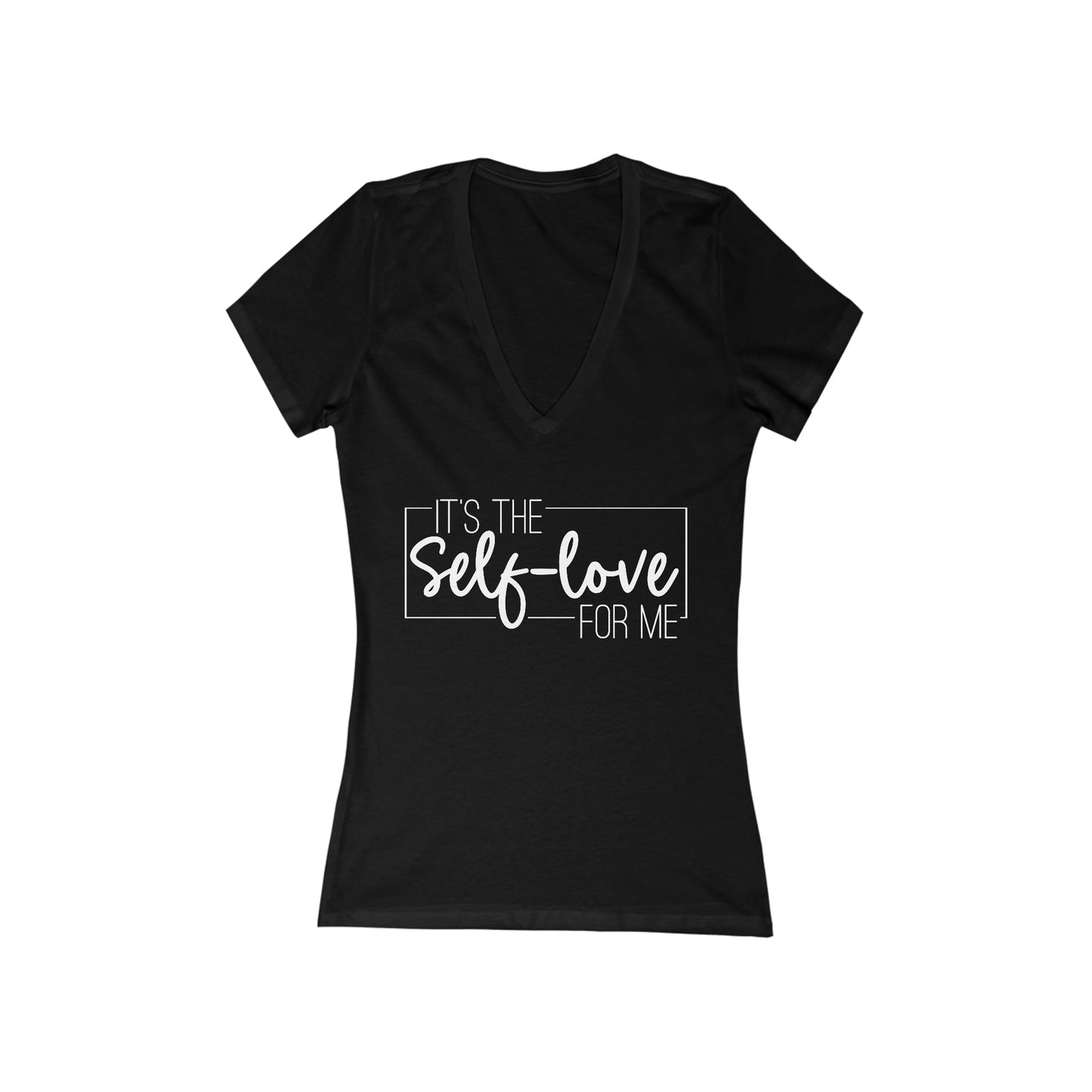 It's The Self Love for Me - Women's Jersey Short Sleeve Deep V-Neck Tee